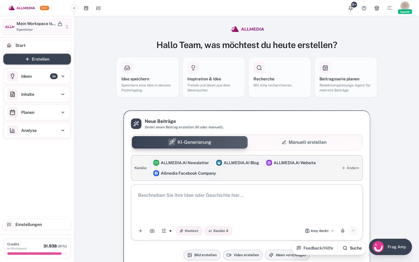 ALL MEDIA AI Dashboard
